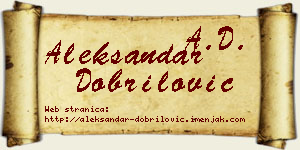 Aleksandar Dobrilović vizit kartica